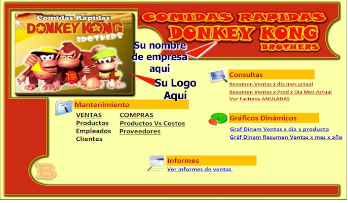 Menu Punto de Venta POS